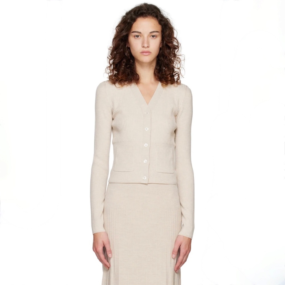 JOSEPH Fine Merino Rib Cardigan - Picture 6 of 9